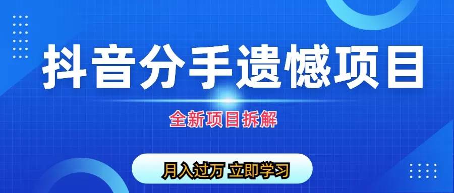 自媒体抖音分手遗憾项目私域项目拆解-木子项目网