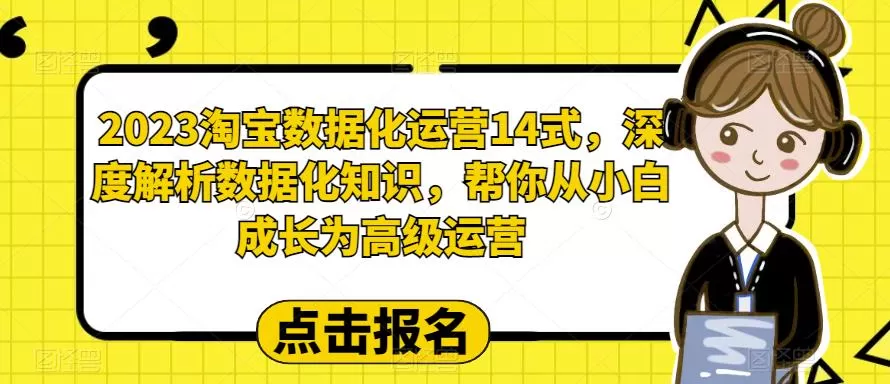 2023淘宝数据化-运营 14式，深度解析数据化知识，帮你从小白成长为高级运营-木子项目网