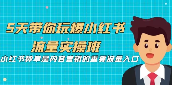 5天带你玩爆小红书流量实操班，小红书种草是内容营销的重要流量入口-木子项目网