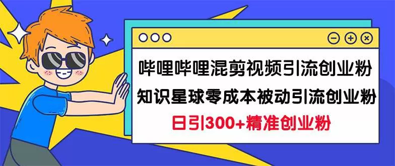 哔哩哔哩混剪视频引流创业粉日引300+知识星球零成本被动引流创业粉一天300+-木子项目网