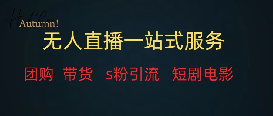 无人直播全套服务，变现稳定-木子项目网