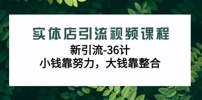 实体店引流视频课程，新引流-36计，小钱靠努力，大钱靠整合-木子项目网