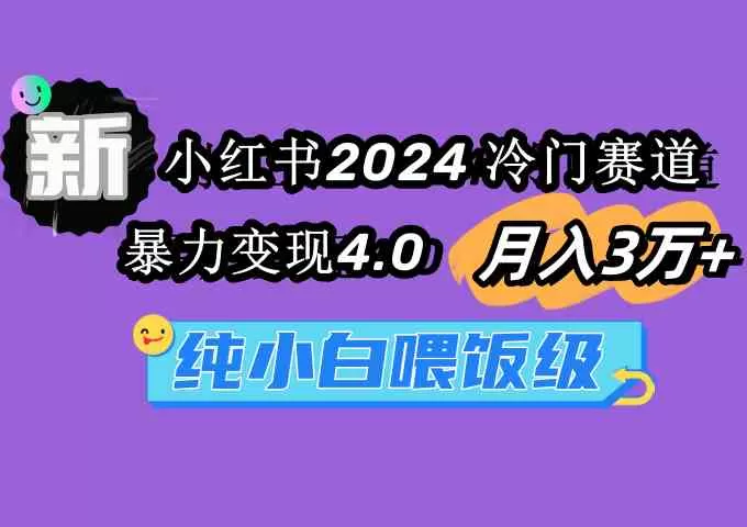 小红书2024冷门赛道 月入3万+ 暴力变现4.0 纯小白喂饭级-木子项目网