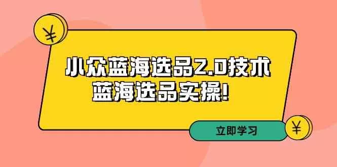 拼多多培训第33期：小众蓝海选品2.0技术-蓝海选品实操-木子项目网