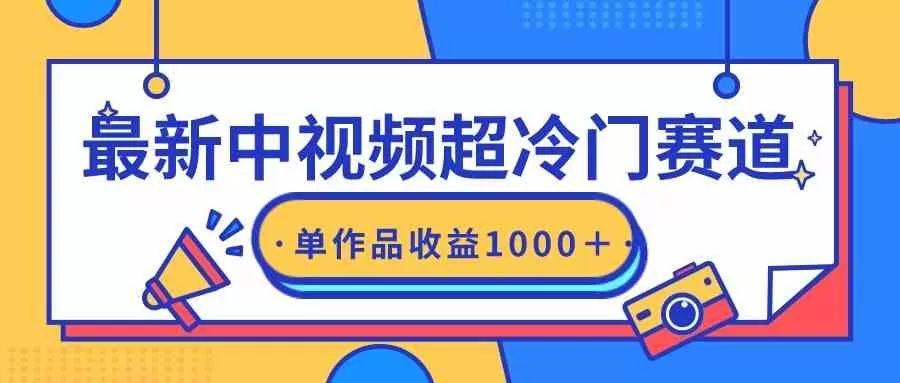 最新中视频超冷门赛道，轻松过原创，单条视频收益1000＋-木子项目网