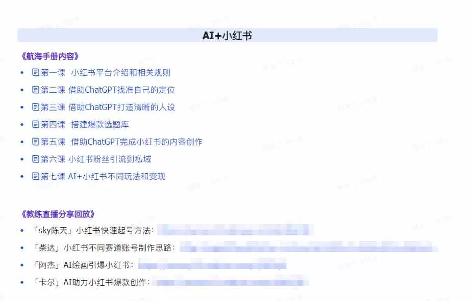 图片[3]-AI破局手册+教练分享合集：AI提示词/AI+小红书 /AI+公众号/AI+绘画/AI编程-木子项目网