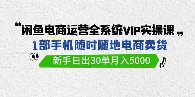 闲鱼电商运营全系统VIP实战课，1部手机随时随地卖货，新手日出30单月入5000-木子项目网