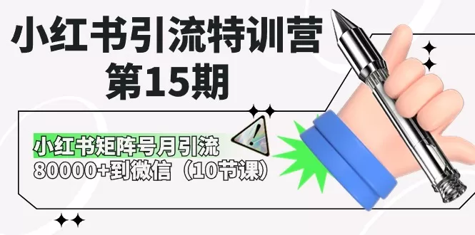 小红书引流特训营-第15期，小红书矩阵号月引流80000+到微信-木子项目网