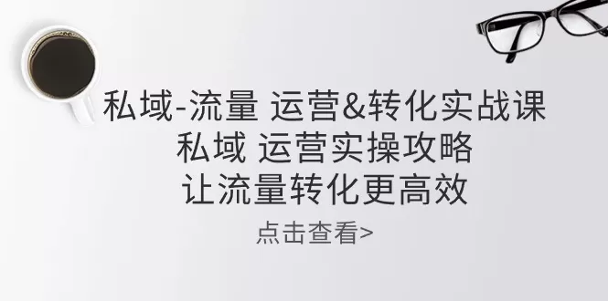 私域-流量 运营&转化实操课：私域 运营实操攻略 让流量转化更高效-木子项目网