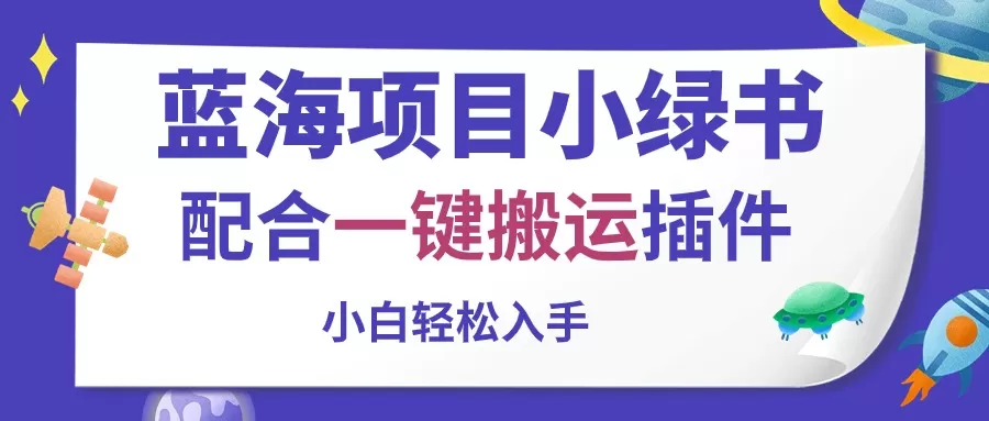 蓝海项目小绿书，配合一键搬运插件，小白轻松入手-木子项目网