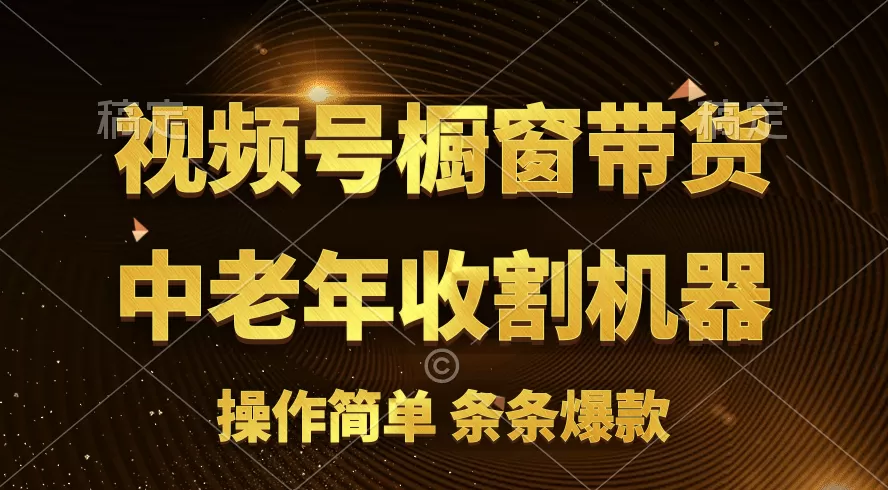 视频号最火爆赛道，橱窗带货，流量分成计划，条条原创爆款-木子项目网