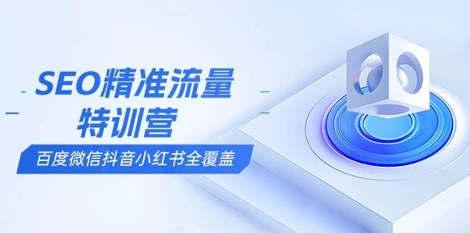 SEO精准流量特训营，百度微信抖音小红书全覆盖，带你搞懂搜索优化核心技巧-木子项目网