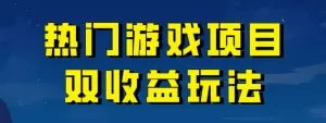 热门游戏双收益项目玩法，每天花费半小时，实操一天500多（教程+素材）-木子项目网