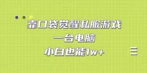 口袋觉醒私服游戏，一台电脑，小白也能1w+（教程+工具+资料）-木子项目网
