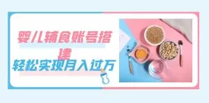 紧跟时代发展，婴儿辅食账号搭建，轻松实现月入过万（教程+素材）-木子项目网