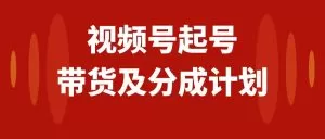视频号快速起号，分成计划及带货，0-1起盘、运营、变现玩法，日入1000+-木子项目网