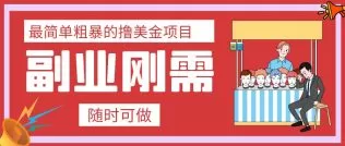最简单粗暴的撸美金项目 会打字就能轻松赚美金-木子项目网
