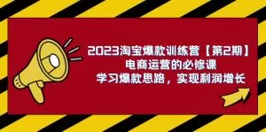 2023淘宝爆款训练营【第2期】电商运营的必修课,学习爆款思路 实现利润增长-木子项目网