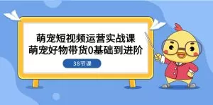 萌宠·短视频运营实战课:萌宠好物带货0基础到进阶(38节课)-木子项目网