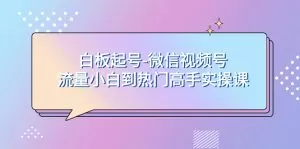 白板起号-微信视频号流量小白到热门高手实操课-木子项目网