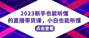 2023新手也能听懂的直播带货课，小白也能听懂，20节完整-木子项目网
