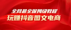 全网最全教程，手把手教你玩赚抖音图文电商，小白闭眼月入10000+-木子项目网