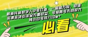 最新抖音数字人IP号打造，一周破万粉，收徒卖课卖货引流全方面收益-木子项目网