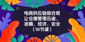 电商-供应链综合班,让仓储管理迅速、准确、经济、安全!-木子项目网