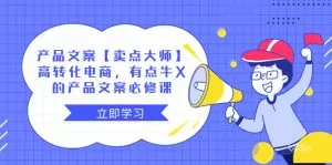 产品文案【卖点 大师】高转化电商，有点牛X的 产品文案必修课-木子项目网